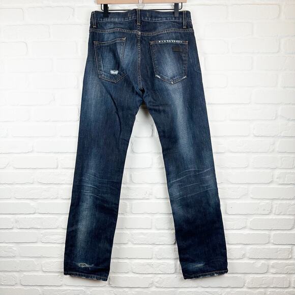 GF Regular Gianfranco Ferre Jeans US 32 IT 46 Blue Denim Regular Straight Jeans - Picture 2 of 16